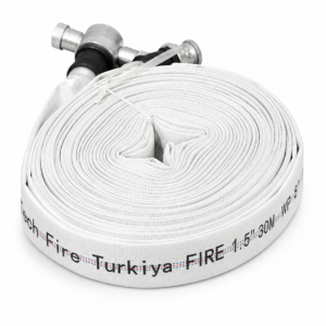 1.5-Inch Fire Hose Pipe – 100 FT with Aluminum Couplings